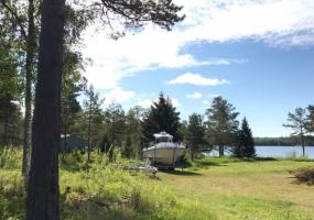 On the meadow you can park your fishing boat or play sports